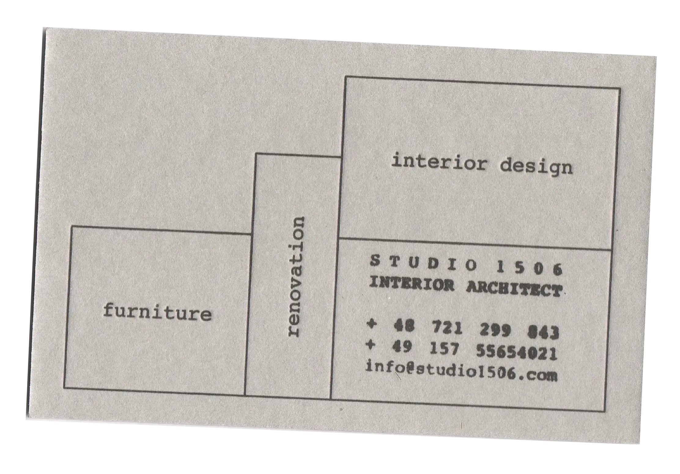 Studio 1506 business card